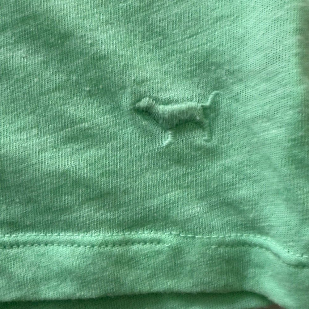 PINK Victoria's Secret Light Green V-Neck Sleepwear Tee - Picture 3 of 4